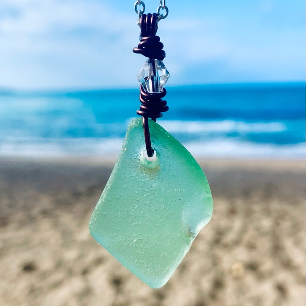 Seafoam Escape Seaglass Necklace